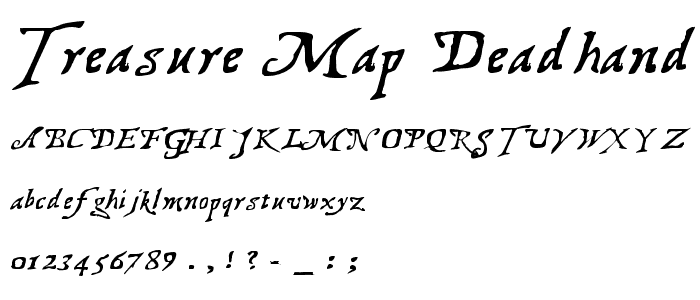 Treasure Map Deadhand font